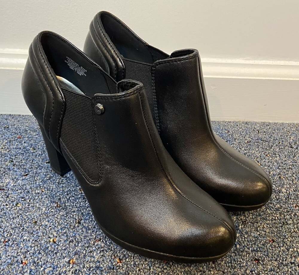 New Anne Klein Sport Booties Boots Heels Black Size 6.5 Medium